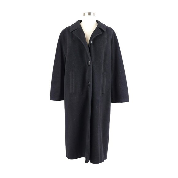 $5,999 I. MAGNIN Long Vicuna Cashmere Swing Coat Black SZ M/L Vintage MINT